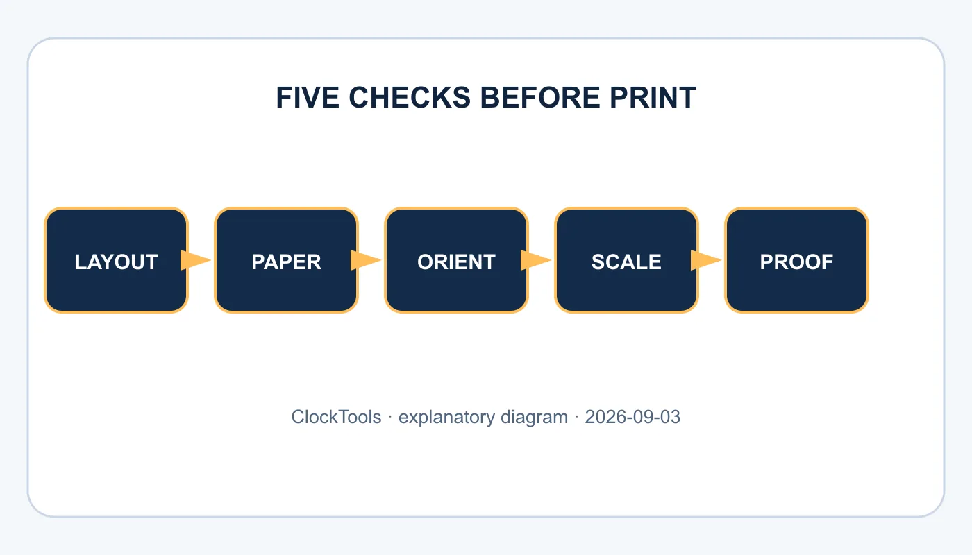Calendar print preflight flow