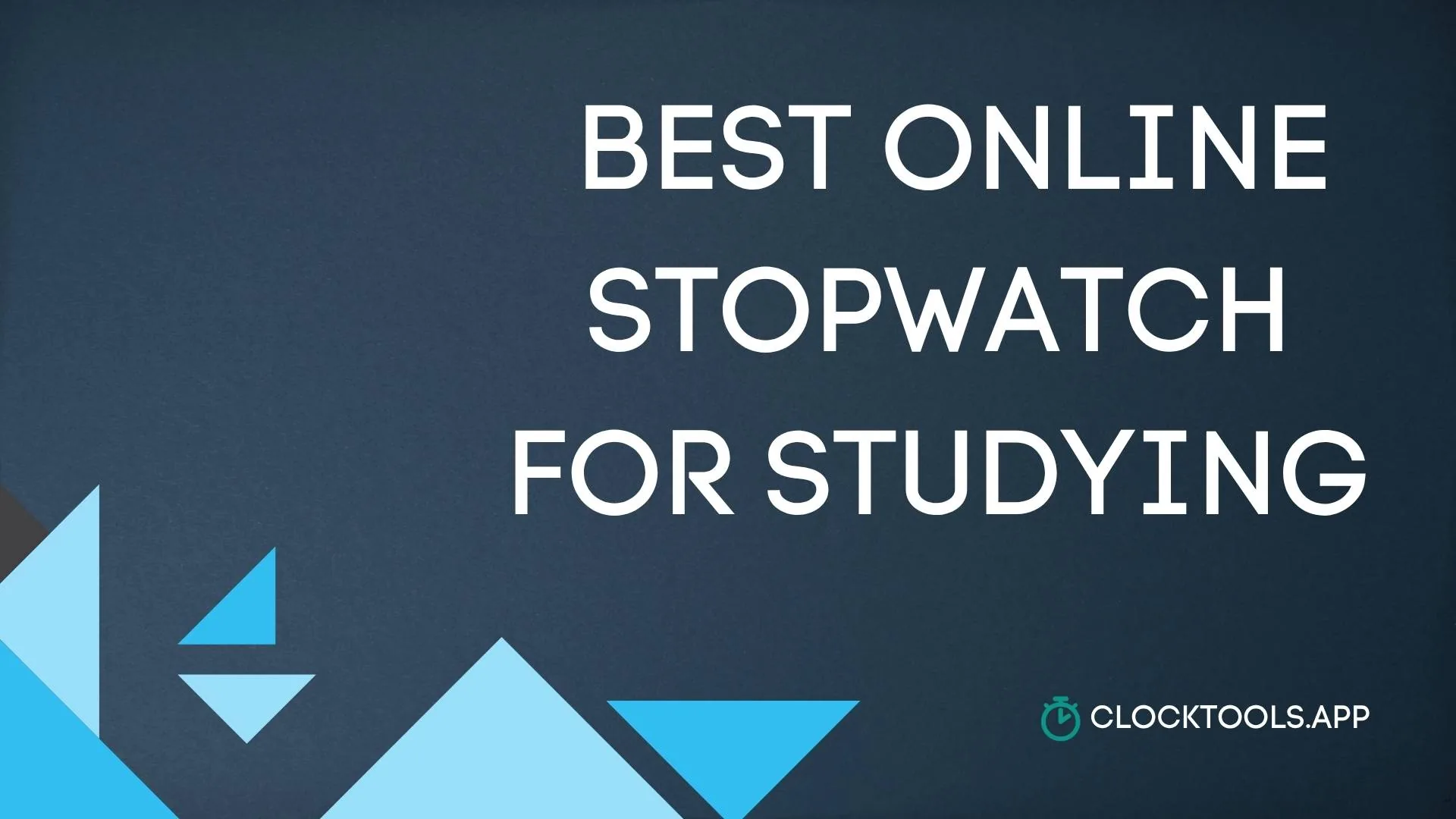 Online stopwatch for studying and timing focus sessions